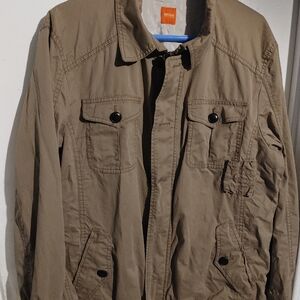 LIKE NEW HUGO BOSS ORANGE LABEL TAN MILITARY JACKET MENS SIZE 42